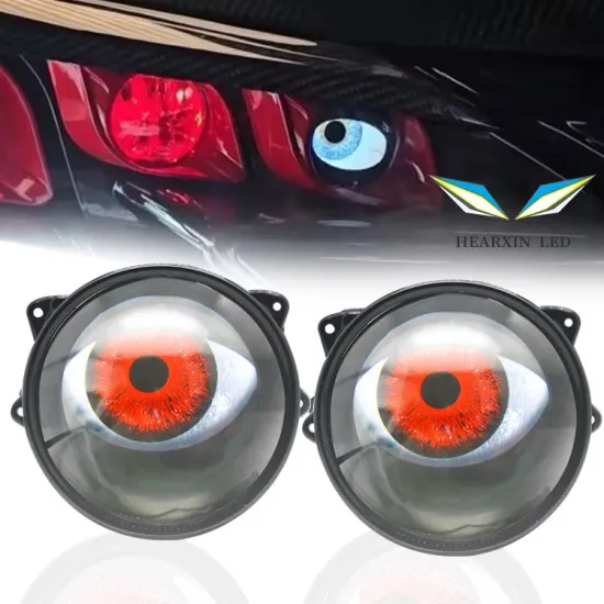 3 Inch LED Devil Eyes Remote Control Auto Fog Lamp - 6 Modes Demon Eye Light Decoration