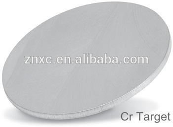 sputtering material pure Dia 25 mm high Purity 99.98% Cr chromium target