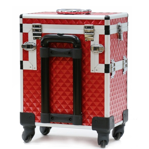 360 degree rolling wheels makeup case