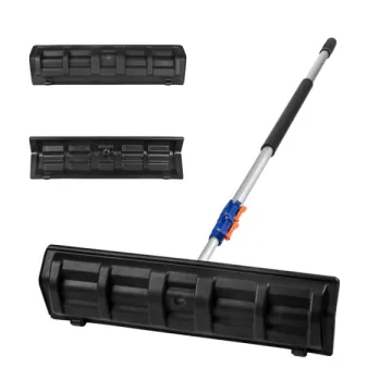 Telescopic Roof Snow Rake with Built-in Wheels and Aluminum Pole for Windows and Roofs