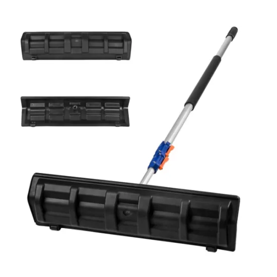 Telescopic Roof Snow Rake with Built-in Wheels and Aluminum Pole for Windows and Roofs