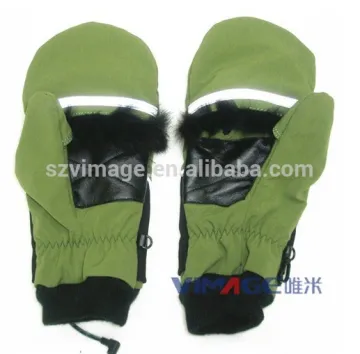 Mitten real leather hunting fish gloves winter