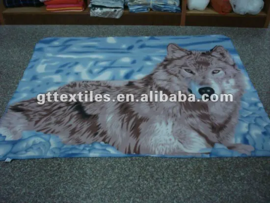 Promotional print plaid for kids / Polar fleece blanket