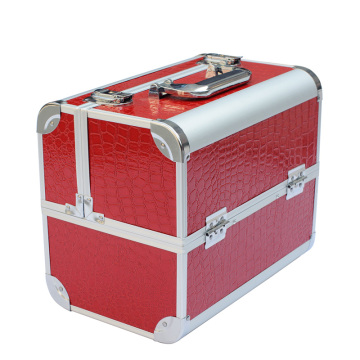 Red Cosmetic Case Aluminum Cosmetic Case Aluminum Makeup Case Professional Makeup Case