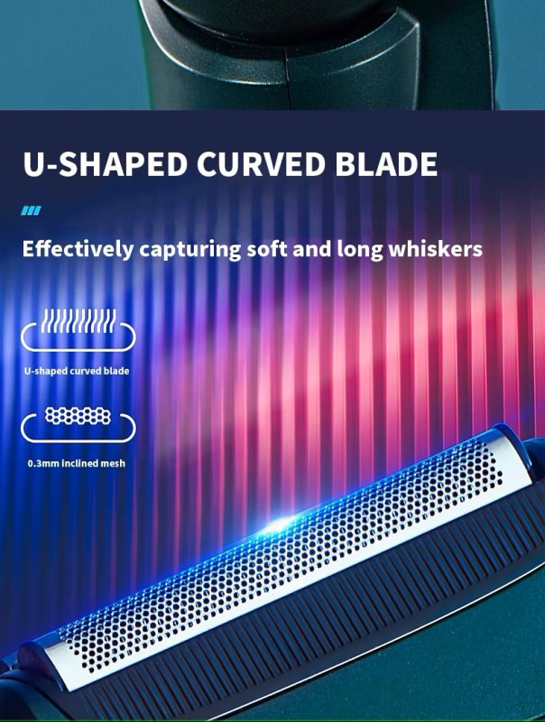 Modern Electric Shaver with USB Rechargeable and Waterproof Design