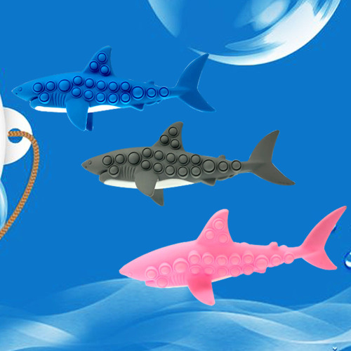 Shark Push Bubble Pop Game Zappeln Sinnesspielzeug