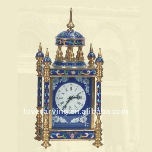 High quality antique gold leaf clock for home dec