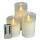 Realistic Battery Led Flameless Glass Candles With Remote