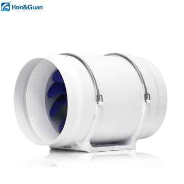 Hon&Guan Beautiful Lines ABS Plastic Low Noise Mixed-Flow Inline Duct Fan