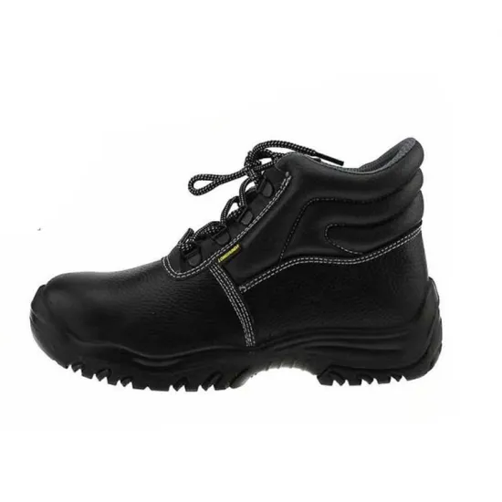 Cow leather steel toe safety boots, security boots