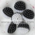 Double Color Acrylic Artificial Pearl Round Berry Loose Beads