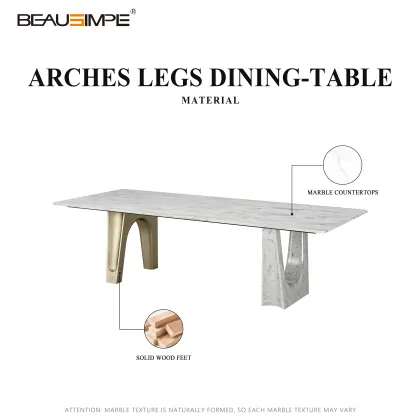 Luxury Fendi Design Italian Marble Dining Table
