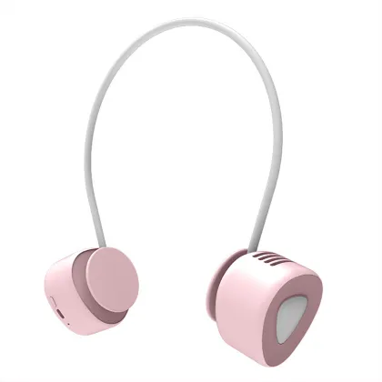 Portable USB Rechargeable Neckband Fan - Leafless Mini Bladeless Fan