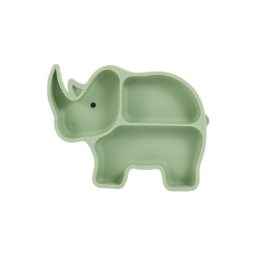 Piastra di alimentazione con aspirazione divisa in silicone Rhino per neonati