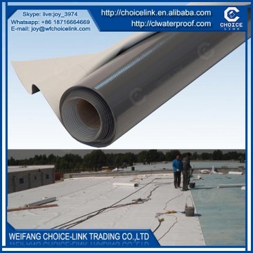 roof material 2mm exposed PVC waterproof membrane