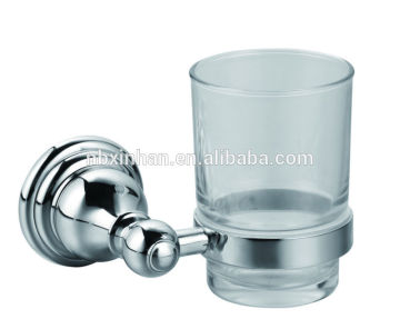 Elegant design wall fitting bathroom zinc alloy tumbler holder polished chrome