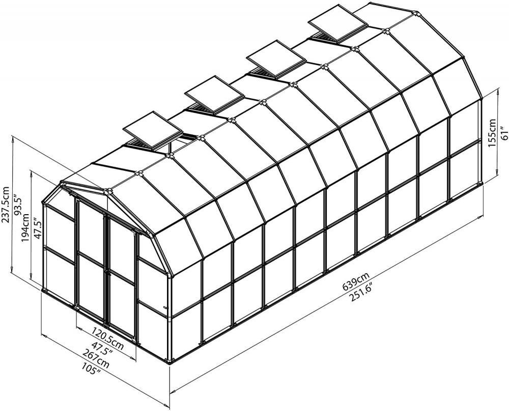 small mini low cost frame polycarbonate commercial garden