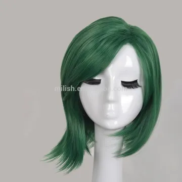 MPW-0001 carnival halloween women Short green bob party wig