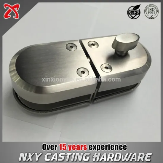 Double side frameless glass door lock for shower room