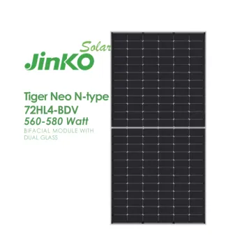 Jinko Tiger Neo N-type 72HL4-BDV 560-580W Bifacial Dual Glass Solar Panel