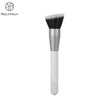 Brosse de maquillage de marque privée avec poignée blanche