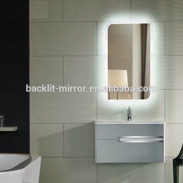 Luxurious hotel bath mirror with defogger and lock TV and radio
