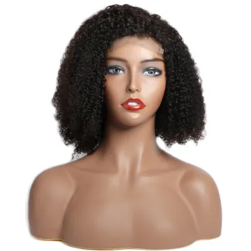 Brazilian afro Kinky Curly Human Hair Wigs 4x4 Lace Front Wig Sunlight Natural Pre Plucked Remy Hair Lace Wigs For Black Women