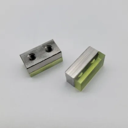 PU-Coated Stopper Blocks for Pneumatic Cylinder Systems - Dual Threaded, Precision-Made