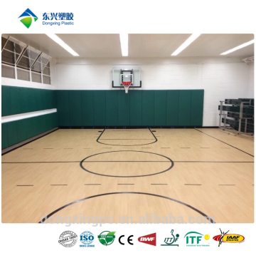 Indoor vinyl basketball court covering