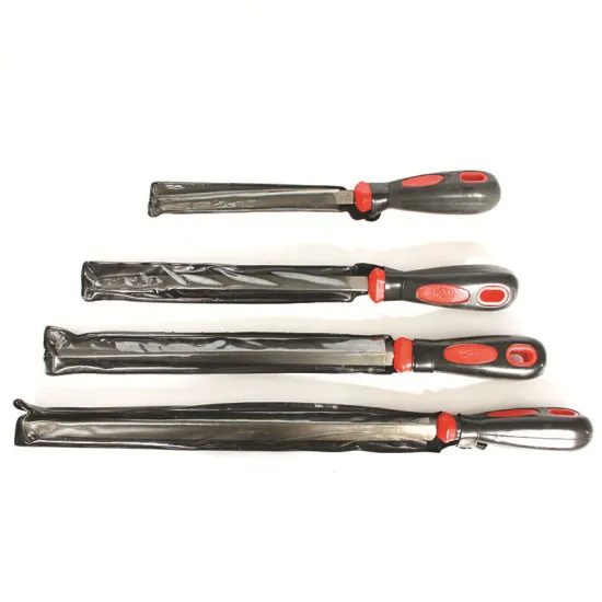 Good Quality Tooth Pattern Flat File Metal File Set with Plastic Handle