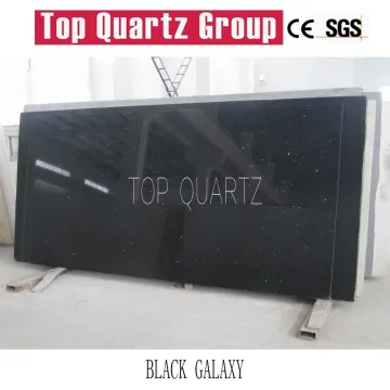 Black galaxy quartz stone slab,Starlight black quartz stone