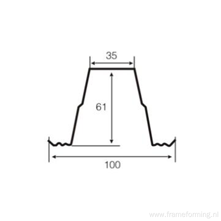 Steel omega channel sizes roll forming equipment