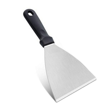 Stainless Steel Slant Edge BBQ Grill Scraper Spatula with PP Handle
