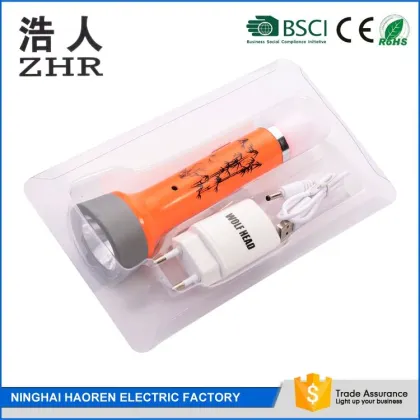 High power LED Flashlight with lenser beam 3 AAA batteries