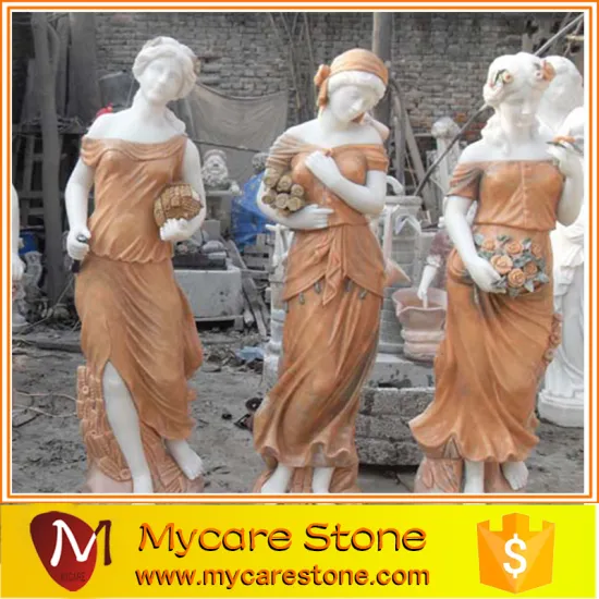 Profeesional Carving Garden girl sculpture, beatuiful girl stone status