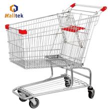 Zinc plated Retail Metal Supermarket Shopping Cart