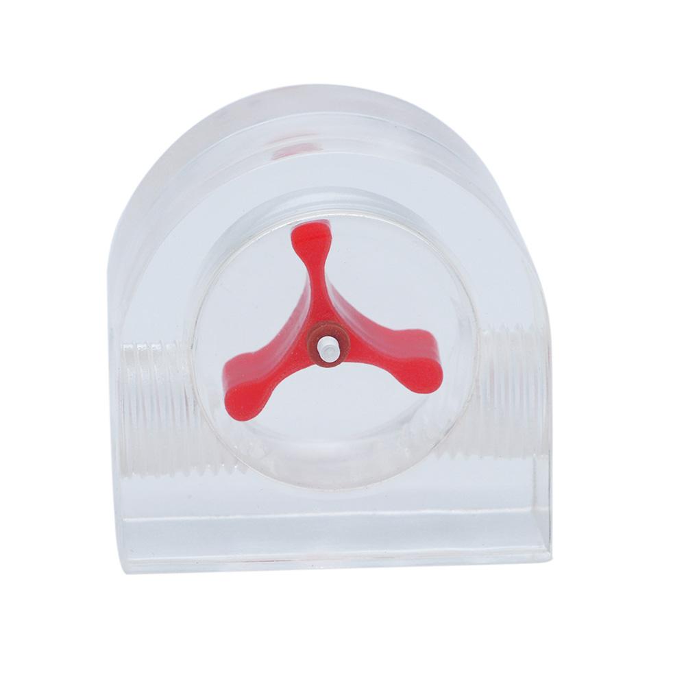 1pc Acrylic Semicircle 2 Way Flow Meter Indicator Port PC Computer Liquid Water Cooling System Accessory