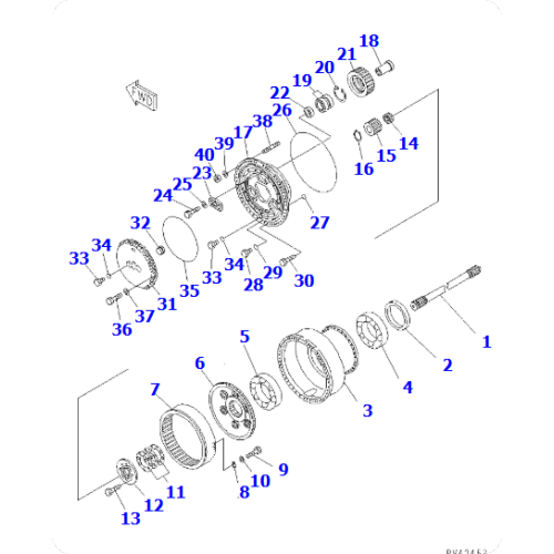 Loader WA800-1 Final Drive Assembly 427-22-12002