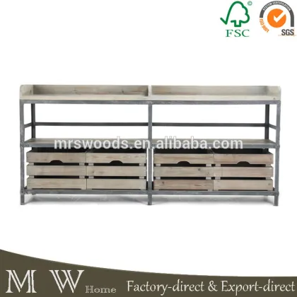 recycled wood industrial metal sideboard, vintage industrial metal sideboard, industrial metal sideboard