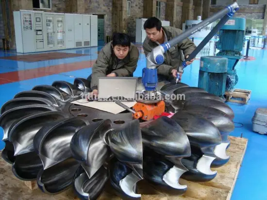 Micro Pelton hydropower wheel runner in hydroelectric generator