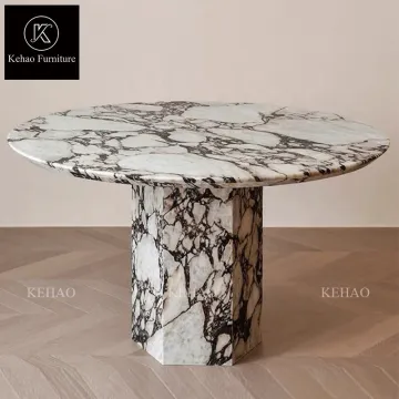 Luxury Nordic Design Calacatta Viola Marble Dining Table