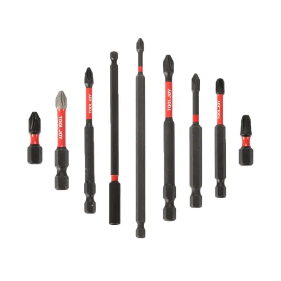 TOOLJOY PH2 Magnetic Impact Bits Set: Sizes 25mm, 50mm, 65mm, 100mm, 150mm for Power Screwdrivers