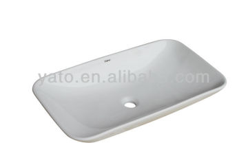 New design sanitary ware ceramic bathroom sink glass sink YC-805
