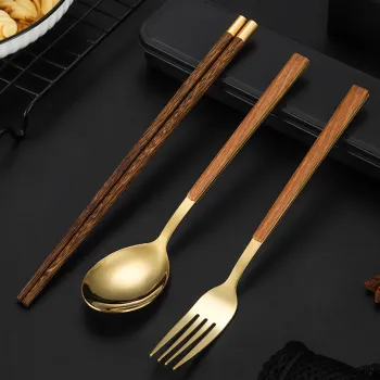 Stainless steel portable tableware