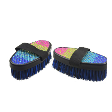 Rhinestone Equine Grooming Brush ขนาดกลาง