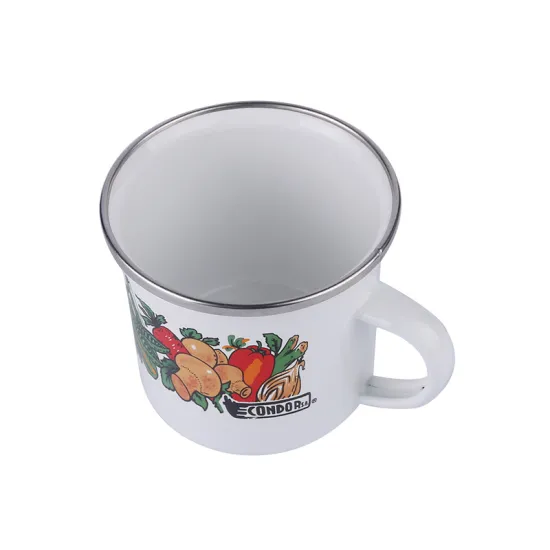 Custom Letter Logo Printed Blank Tea and Milk Cups Ceramic Cookie Enamel Coffee Mugs