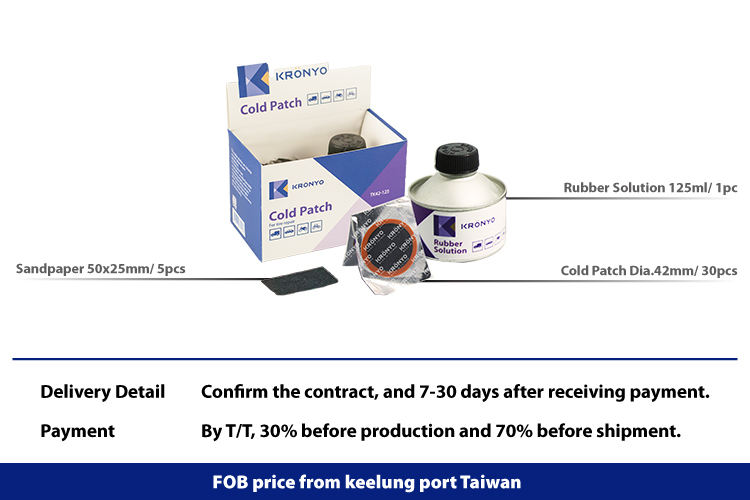 reparación de neumáticos parche frío y solución de goma combinación de 125 ml