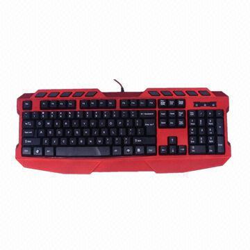Multimedia Keyboard, Good Taste, Red Rubble Oil for Top Cover with 2W Power Consumption