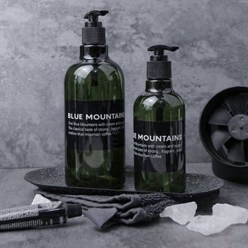 250ml/500ml Dark Green Soap Bottle Travel Jar Lotions Spray Bottles Liquid Press Dispensers Household Bathroom Shower Gel Bottle