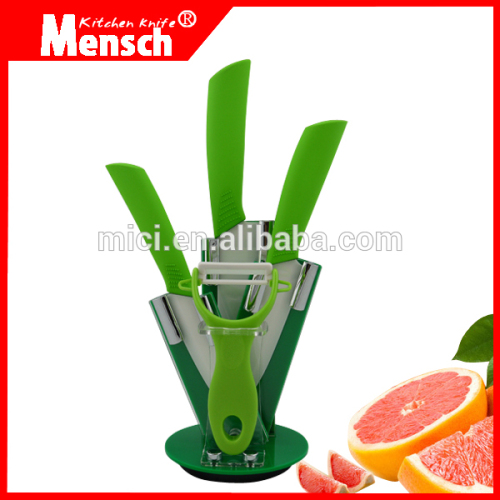 5pcs family union green knife set kitchenware set